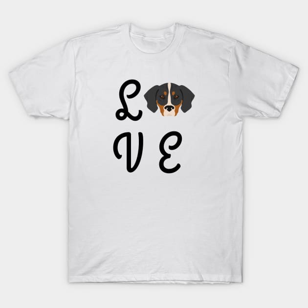 Treeing Walker Coonhound Love T-Shirt by TrapperWeasel